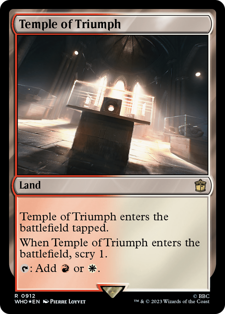 Temple of Triumph (Surge Foil) [Doctor Who] | Jomio and Rueliete's Cards and Comics