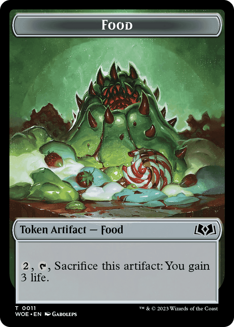 Elemental // Food (0011) Double-Sided Token [Wilds of Eldraine Tokens] | Jomio and Rueliete's Cards and Comics