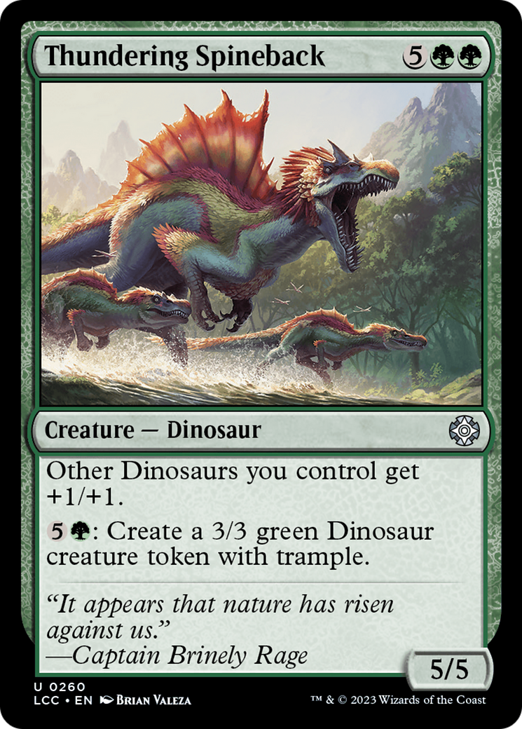 Thundering Spineback [The Lost Caverns of Ixalan Commander] | Jomio and Rueliete's Cards and Comics