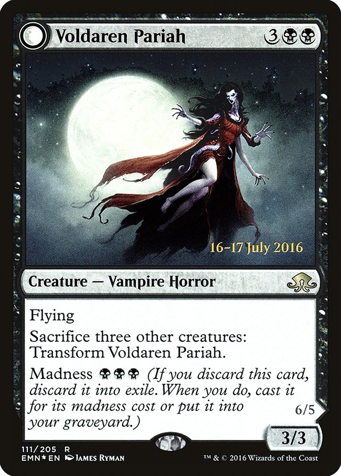 Voldaren Pariah // Abolisher of Bloodlines [Eldritch Moon Prerelease Promos] | Jomio and Rueliete's Cards and Comics