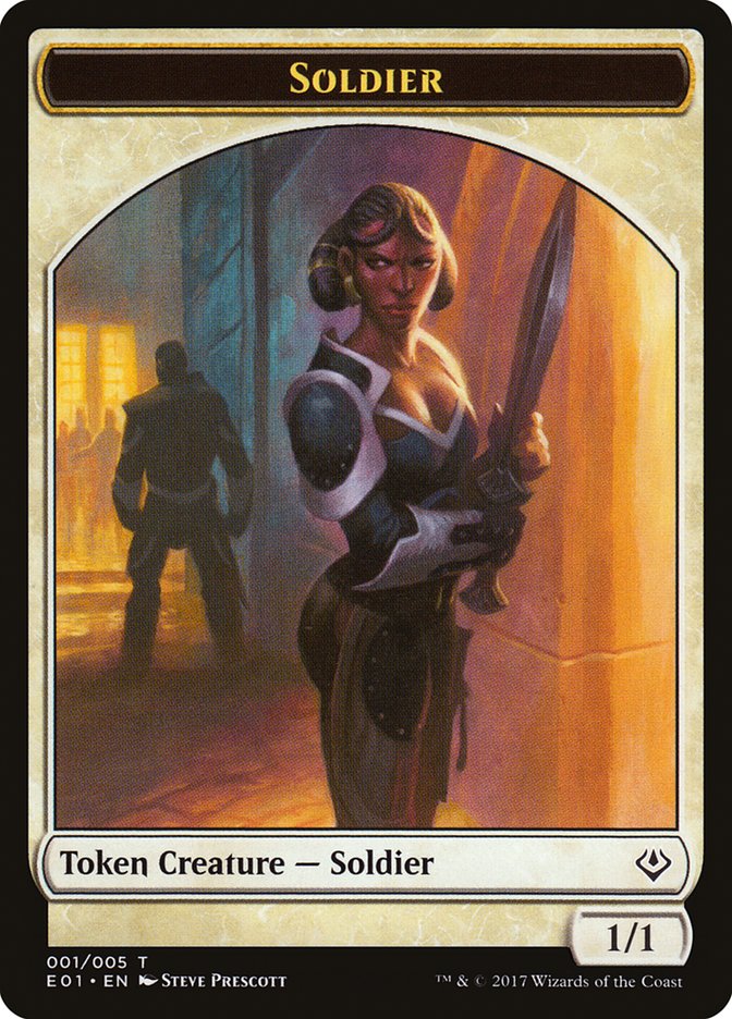 Spirit // Soldier Double-Sided Token [Archenemy: Nicol Bolas Tokens] | Jomio and Rueliete's Cards and Comics