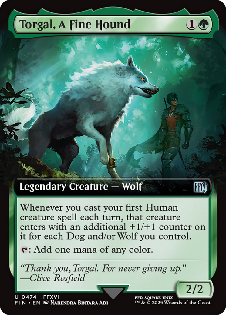 Torgal, A Fine Hound (Extended Art) [FINAL FANTASY] | Jomio and Rueliete's Cards and Comics