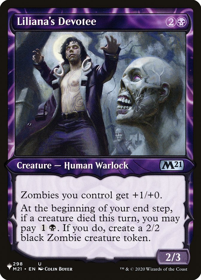 Liliana's Devotee (Showcase) [The List] | Jomio and Rueliete's Cards and Comics