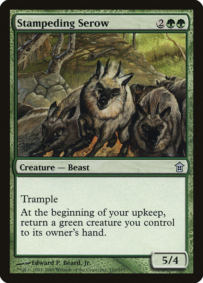 Stampeding Serow [Saviors of Kamigawa] | Jomio and Rueliete's Cards and Comics