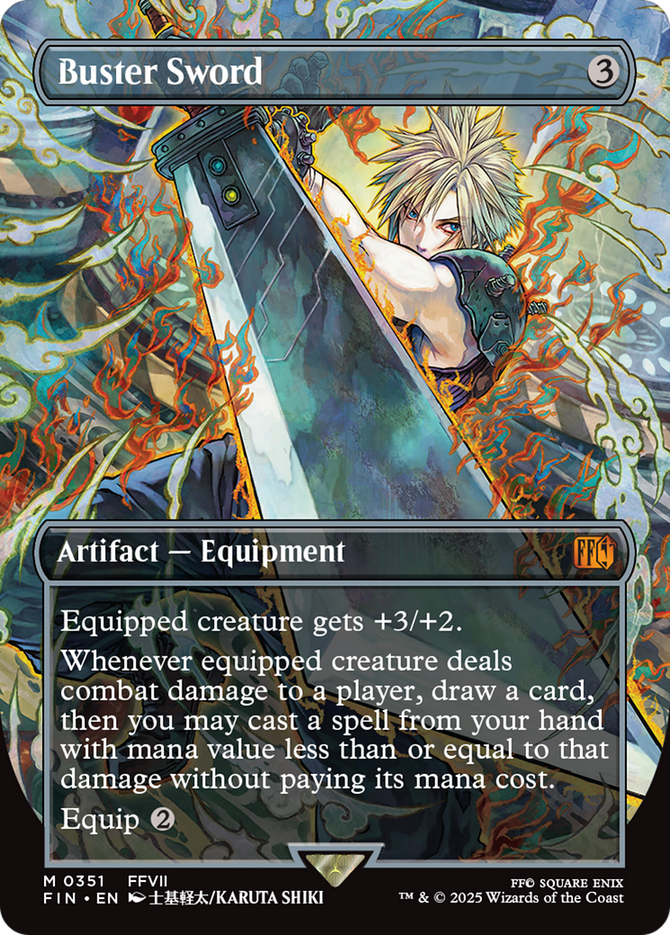 Buster Sword (Borderless) [FINAL FANTASY] | Jomio and Rueliete's Cards and Comics