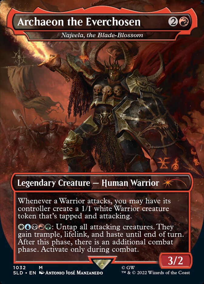 Archaeon the Everchosen - Najeela, the Blade-Blossom (Borderless) [Secret Lair Drop Series] | Jomio and Rueliete's Cards and Comics