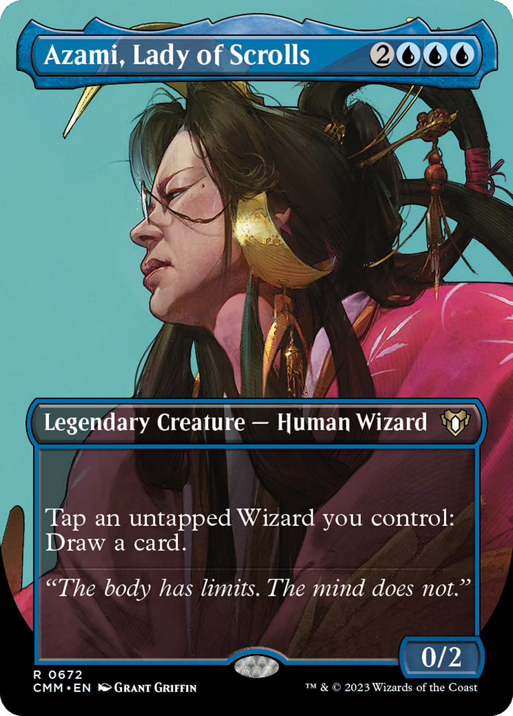 Azami, Lady of Scrolls (Borderless Profile) [Commander Masters] | Jomio and Rueliete's Cards and Comics