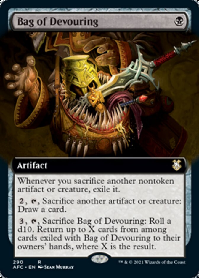 Bag of Devouring (Extended Art) [Dungeons & Dragons: Adventures in the Forgotten Realms Commander] | Jomio and Rueliete's Cards and Comics