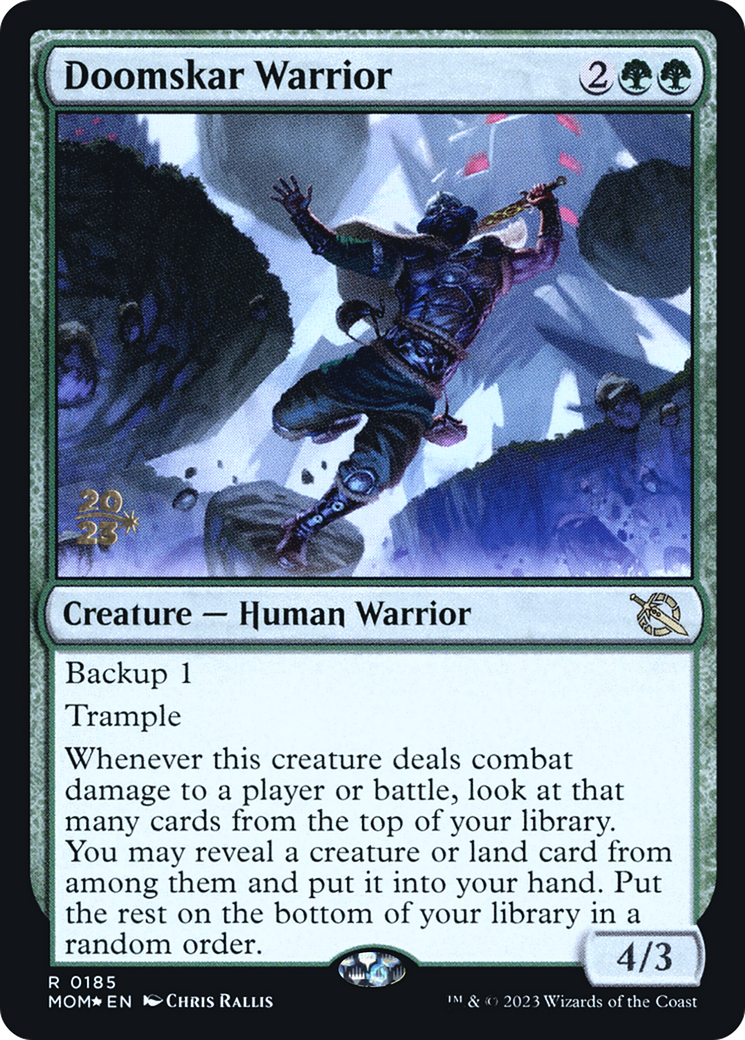 Doomskar Warrior [March of the Machine Prerelease Promos] | Jomio and Rueliete's Cards and Comics