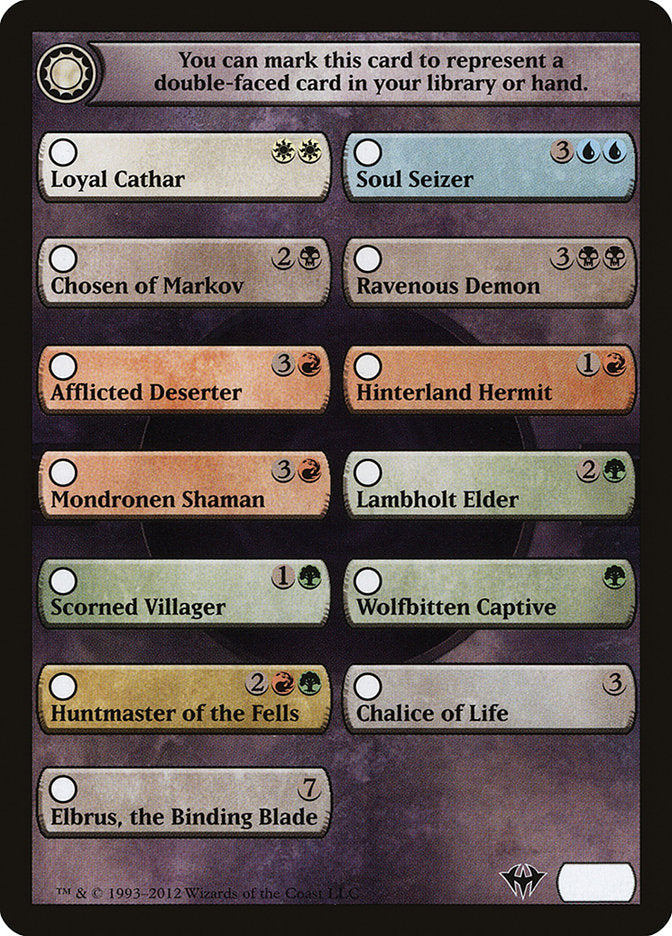 Dark Ascension Checklist [Dark Ascension Tokens] | Jomio and Rueliete's Cards and Comics