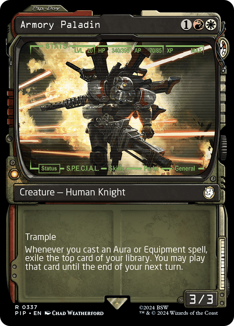 Armory Paladin (Showcase) [Fallout] | Jomio and Rueliete's Cards and Comics