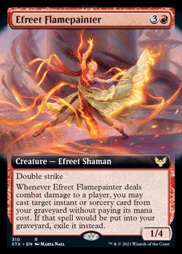 Efreet Flamepainter (Extended Art) [Strixhaven: School of Mages] | Jomio and Rueliete's Cards and Comics