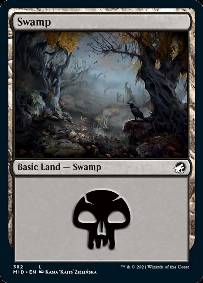 Swamp (382) [Innistrad: Midnight Hunt] | Jomio and Rueliete's Cards and Comics