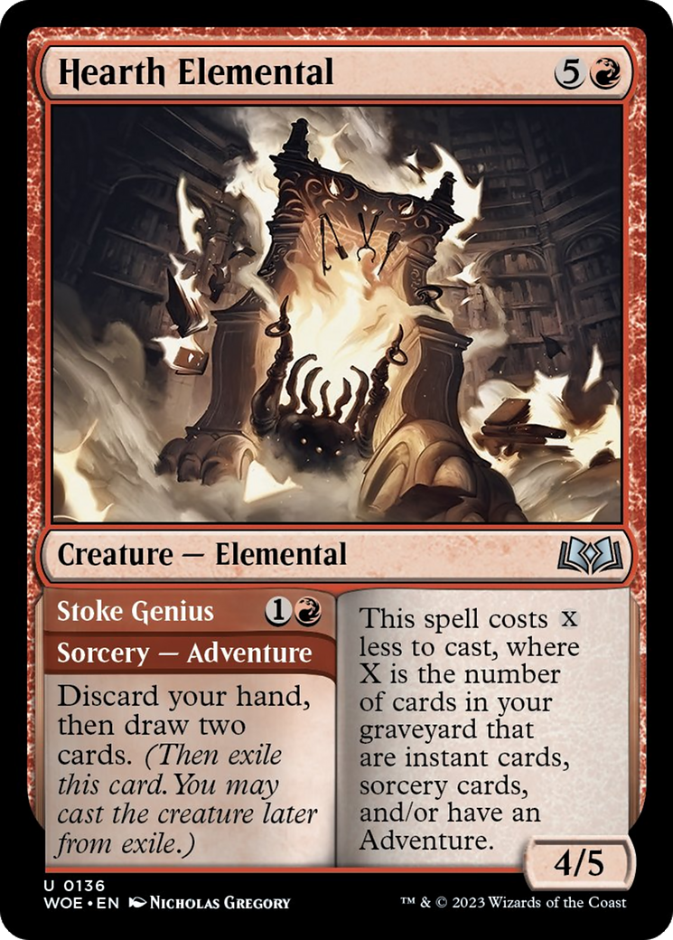 Hearth Elemental // Stoke Genius [Wilds of Eldraine] | Jomio and Rueliete's Cards and Comics