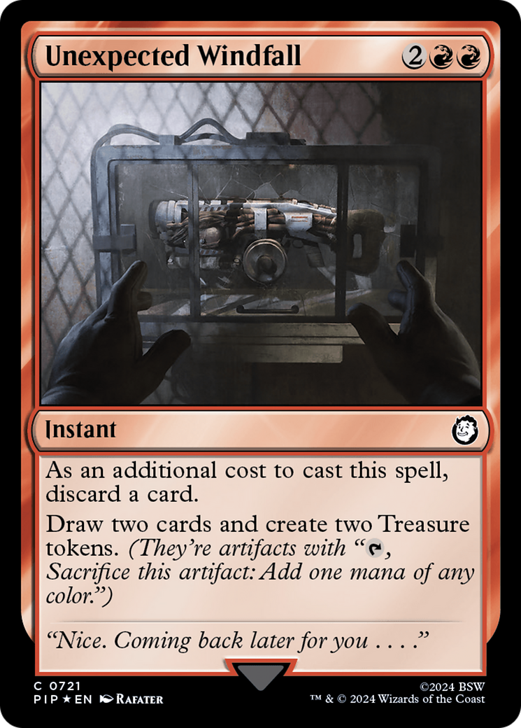Unexpected Windfall (Surge Foil) [Fallout] | Jomio and Rueliete's Cards and Comics