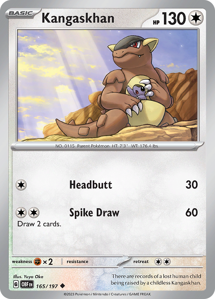 Kangaskhan (165/197) [Scarlet & Violet: Obsidian Flames] | Jomio and Rueliete's Cards and Comics