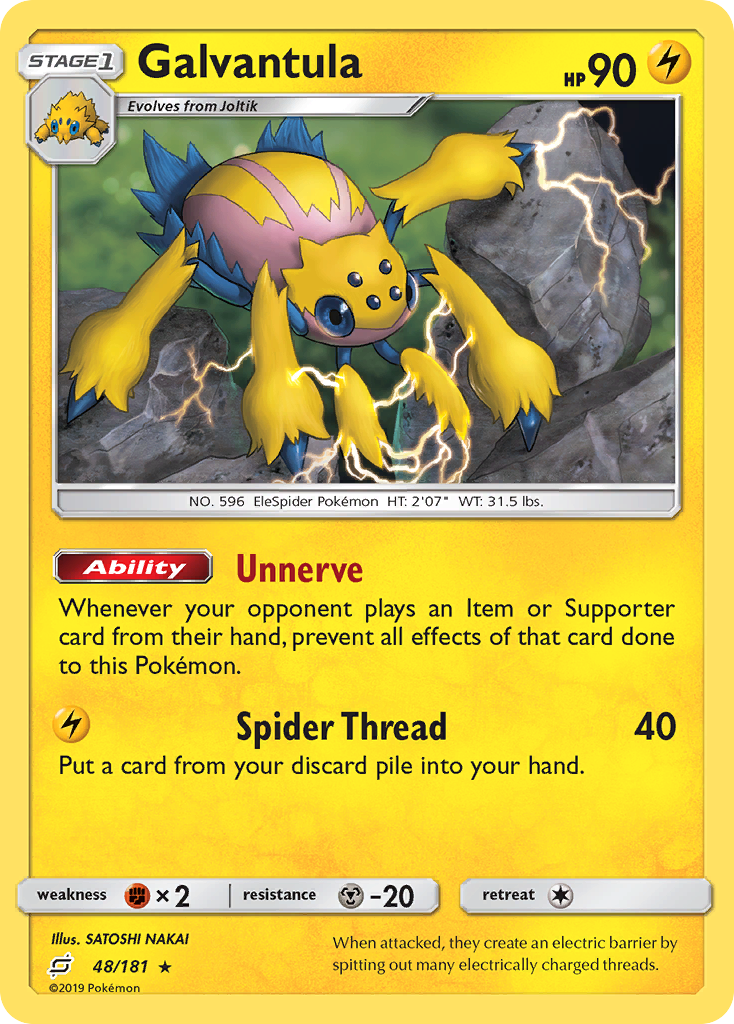 Galvantula (48/181) [Sun & Moon: Team Up] | Jomio and Rueliete's Cards and Comics