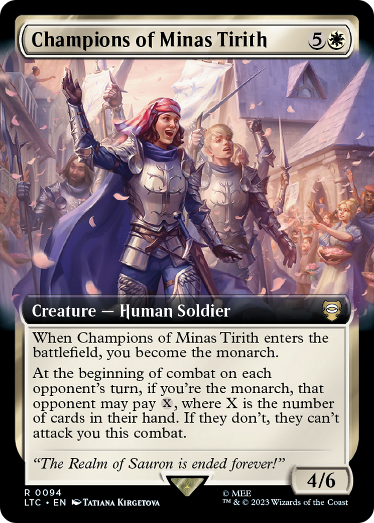 Champions of Minas Tirith (Extended Art) [The Lord of the Rings: Tales of Middle-Earth Commander] | Jomio and Rueliete's Cards and Comics