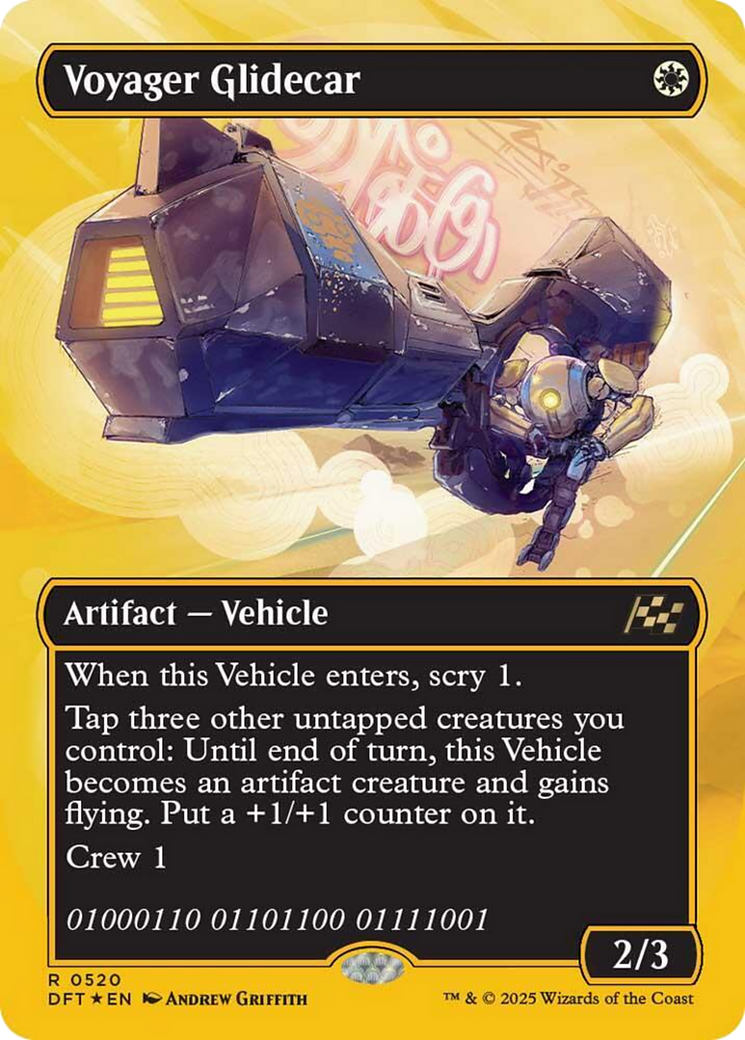 Voyager Glidecar (Borderless) (First-Place Foil) [Aetherdrift] | Jomio and Rueliete's Cards and Comics