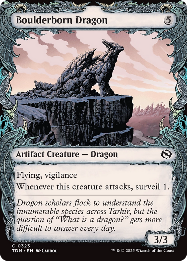 Boulderborn Dragon (Showcase) [Tarkir: Dragonstorm] | Jomio and Rueliete's Cards and Comics