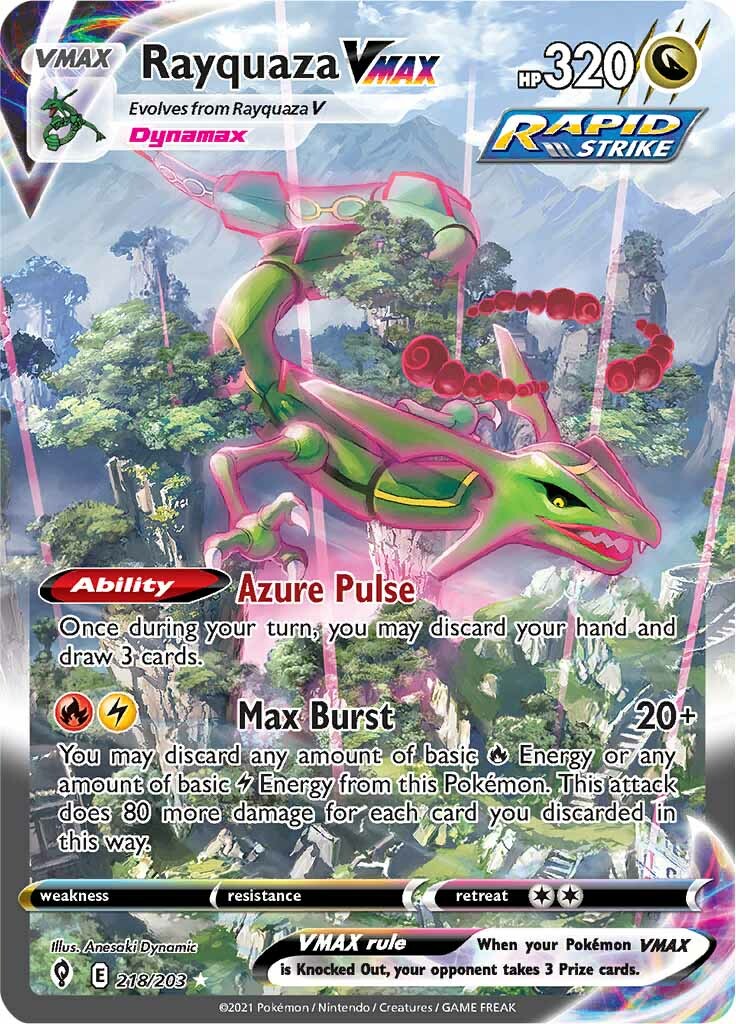 Rayquaza VMAX (218/203) [Sword & Shield: Evolving Skies] | Jomio and Rueliete's Cards and Comics