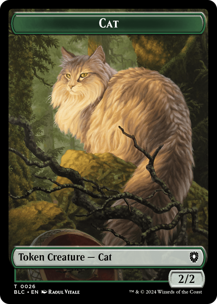Elemental // Cat Double-Sided Token [Bloomburrow Commander Tokens] | Jomio and Rueliete's Cards and Comics