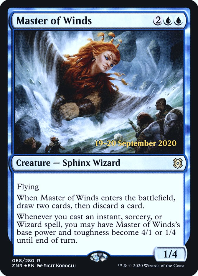 Master of Winds [Zendikar Rising Prerelease Promos] | Jomio and Rueliete's Cards and Comics
