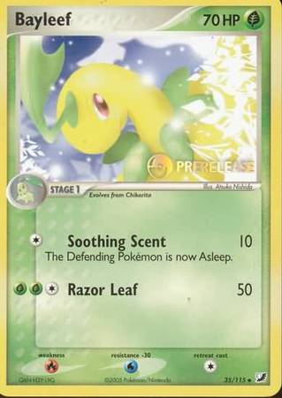 Bayleef (35/115) (Prerelease Promo) [Nintendo: Black Star Promos] | Jomio and Rueliete's Cards and Comics
