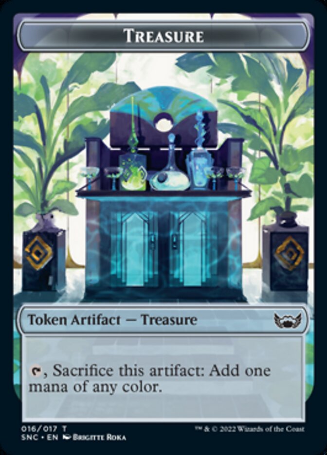 Treasure (016) // Dog Double-Sided Token [Streets of New Capenna Tokens] | Jomio and Rueliete's Cards and Comics