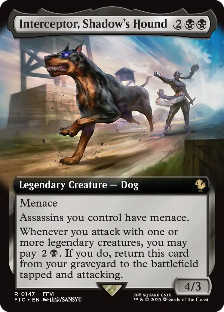 Interceptor, Shadow's Hound (Extended Art) [FINAL FANTASY Commander] | Jomio and Rueliete's Cards and Comics