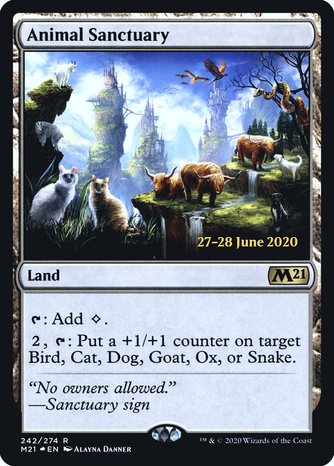 Animal Sanctuary [Core Set 2021 Prerelease Promos] | Jomio and Rueliete's Cards and Comics