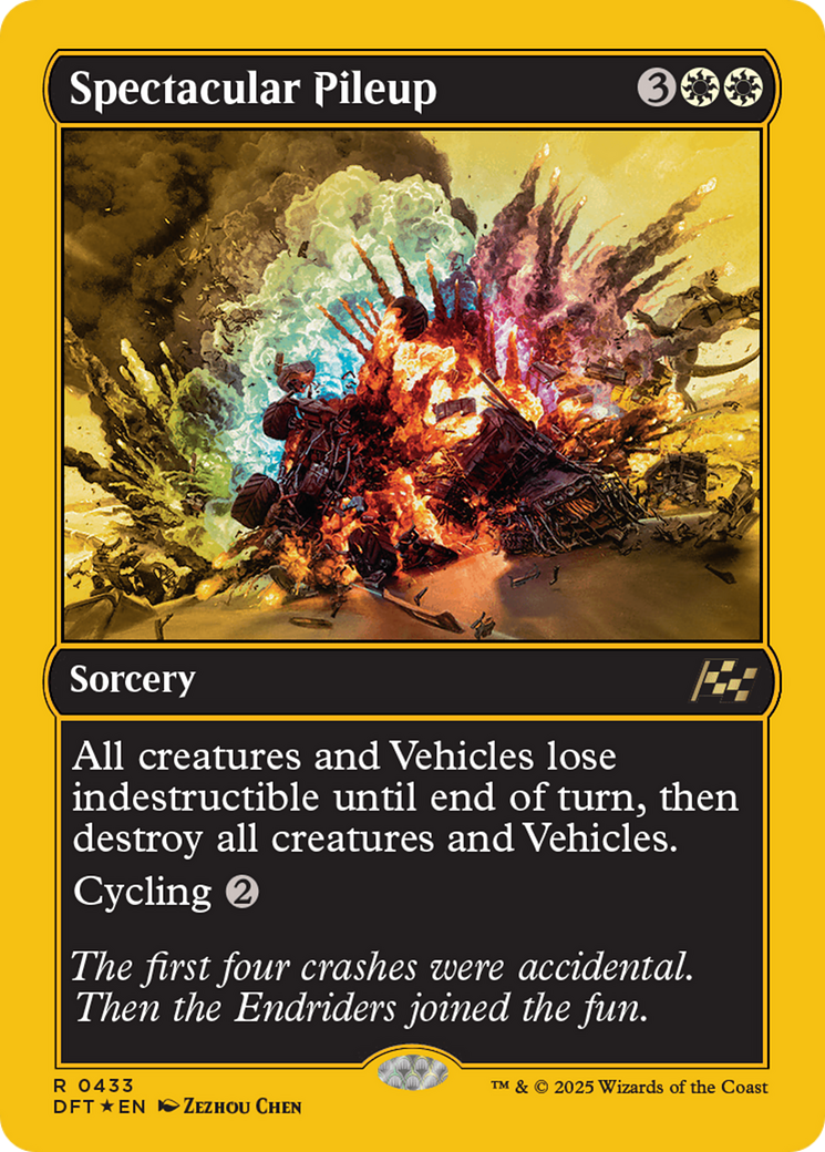 Spectacular Pileup (First-Place Foil) [Aetherdrift] | Jomio and Rueliete's Cards and Comics