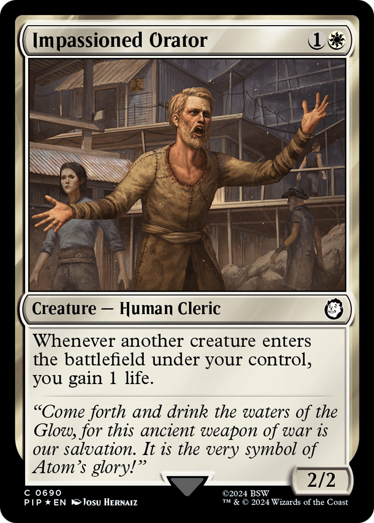 Impassioned Orator (Surge Foil) [Fallout] | Jomio and Rueliete's Cards and Comics