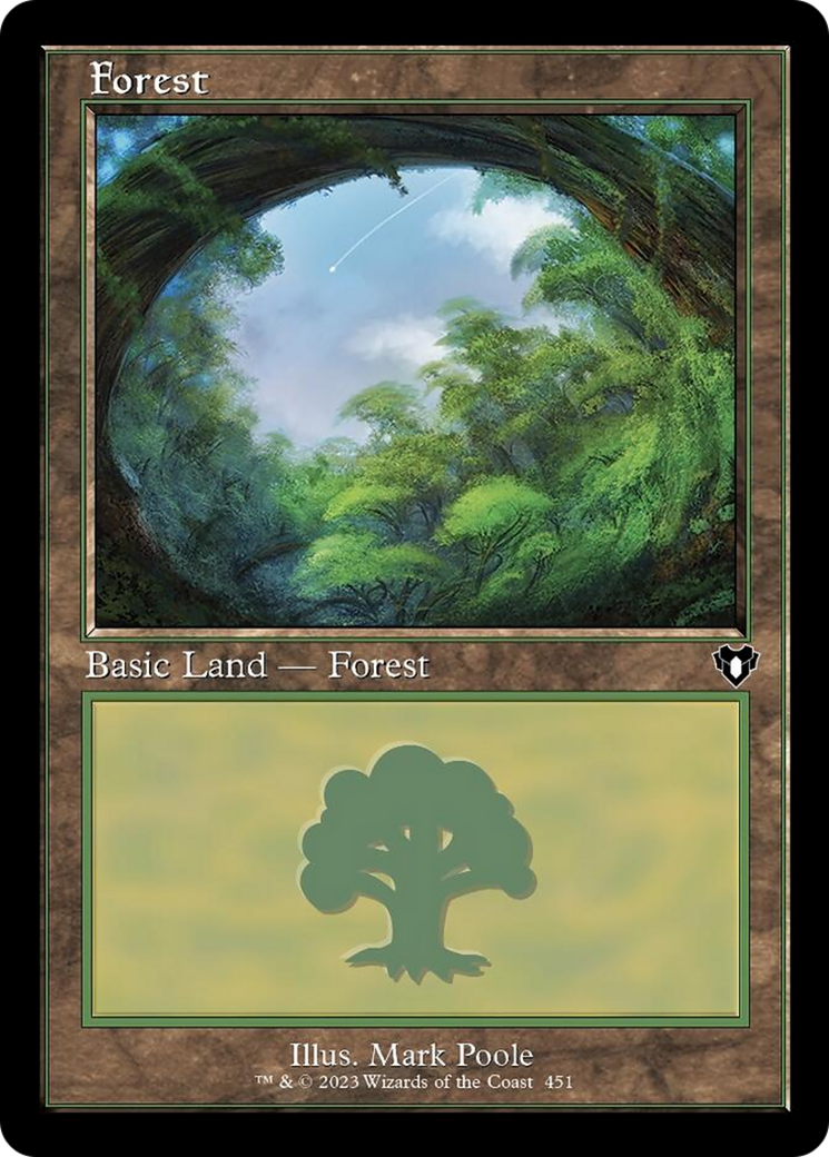 Forest (451) (Retro) [Commander Masters] | Jomio and Rueliete's Cards and Comics