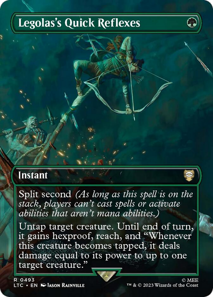 Legolas's Quick Reflexes (Borderless) [The Lord of the Rings: Tales of Middle-Earth Commander] | Jomio and Rueliete's Cards and Comics
