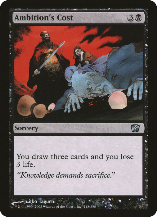 Ambition's Cost (Oversized) [Eighth Edition Box Topper] | Jomio and Rueliete's Cards and Comics