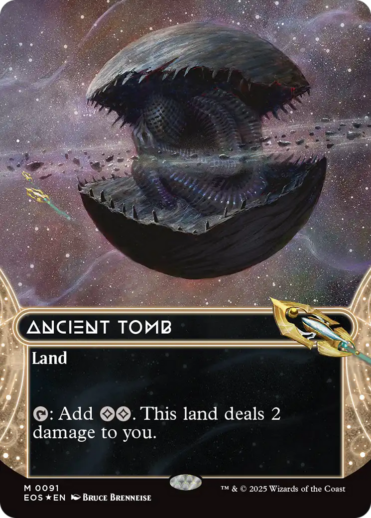 Ancient Tomb (0091) (Borderless) (Galaxy Foil) [Edge of Eternities: Stellar Sights] | Jomio and Rueliete's Cards and Comics
