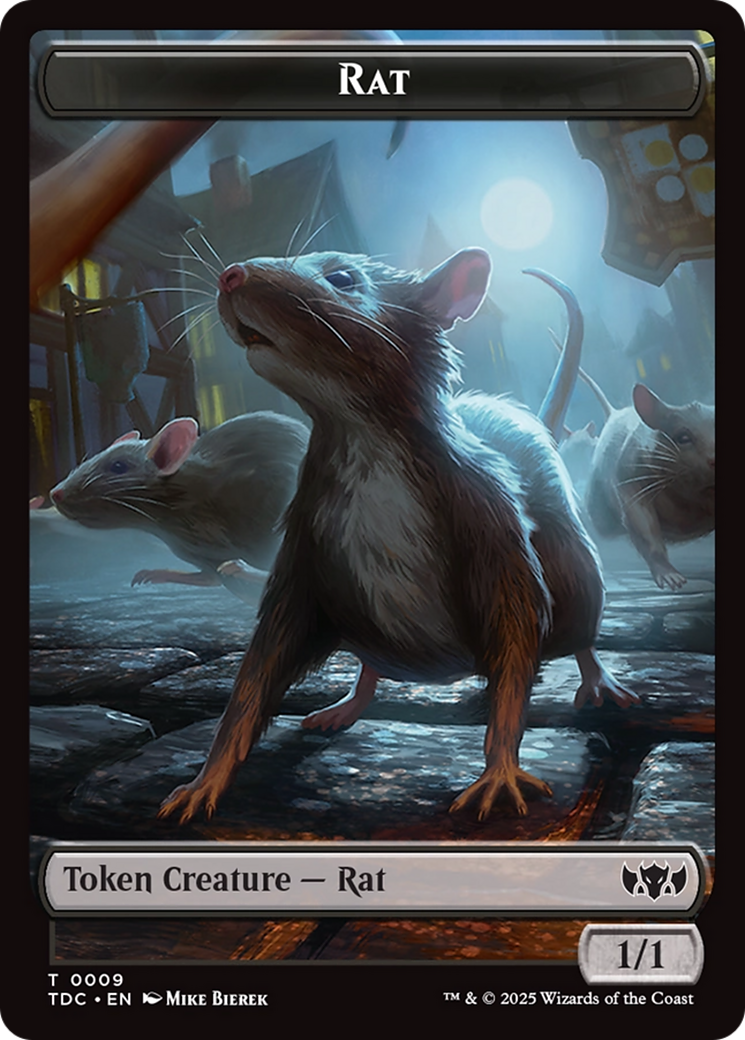 Human // Rat Double-Sided Token [Tarkir: Dragonstorm Commander Tokens] | Jomio and Rueliete's Cards and Comics
