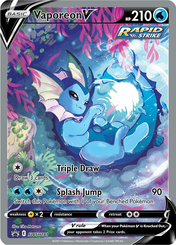 Vaporeon V (SWSH181) [Sword & Shield: Black Star Promos] | Jomio and Rueliete's Cards and Comics