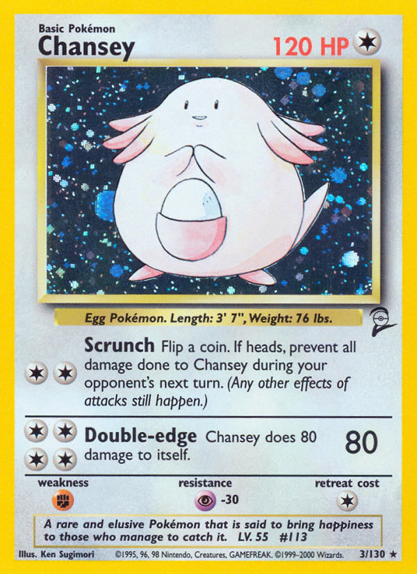 Chansey (3/130) [Base Set 2] | Jomio and Rueliete's Cards and Comics