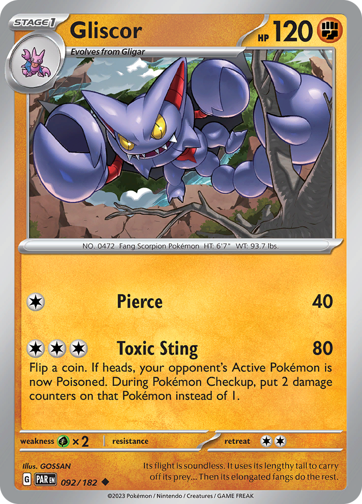Gliscor (092/182) [Scarlet & Violet: Paradox Rift] | Jomio and Rueliete's Cards and Comics