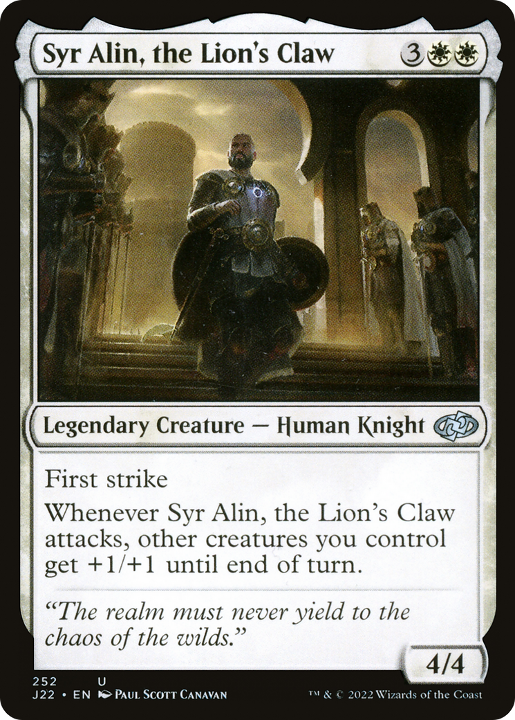 Syr Alin, the Lion's Claw [Jumpstart 2022] | Jomio and Rueliete's Cards and Comics