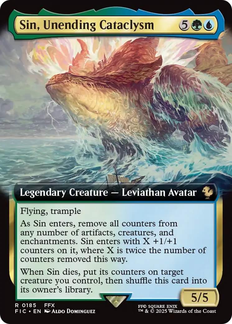 Sin, Unending Cataclysm (Extended Art) [FINAL FANTASY Commander] | Jomio and Rueliete's Cards and Comics