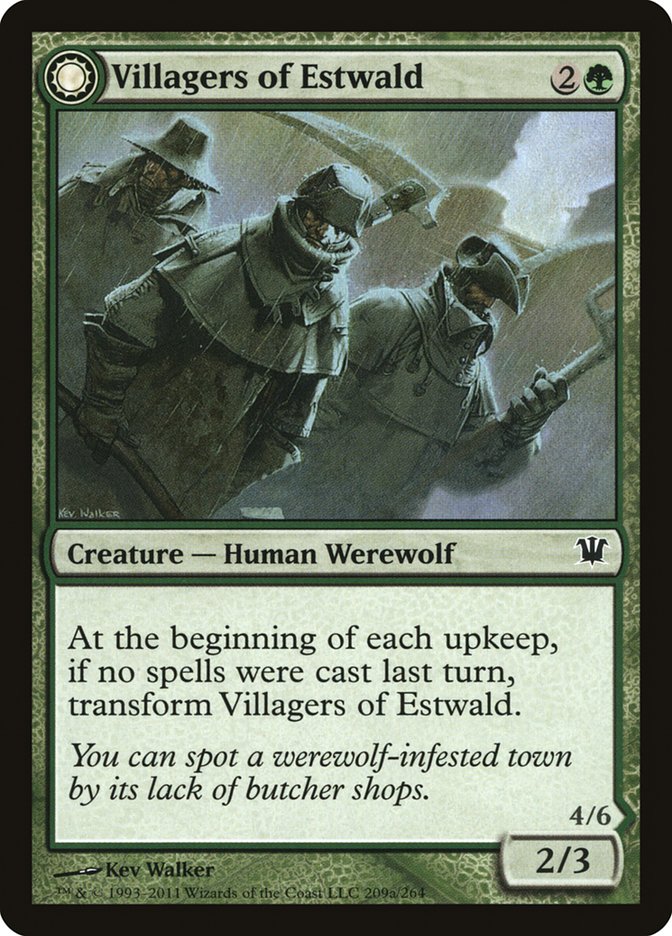 Villagers of Estwald // Howlpack of Estwald [Innistrad] | Jomio and Rueliete's Cards and Comics