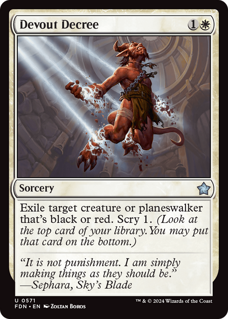 Devout Decree [Foundations] | Jomio and Rueliete's Cards and Comics