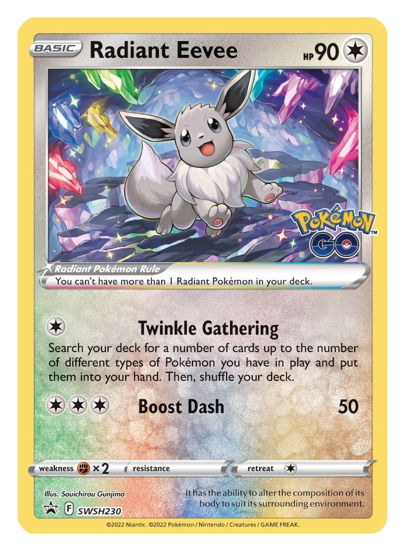 Radiant Eevee (SWSH230) [Sword & Shield: Black Star Promos] | Jomio and Rueliete's Cards and Comics