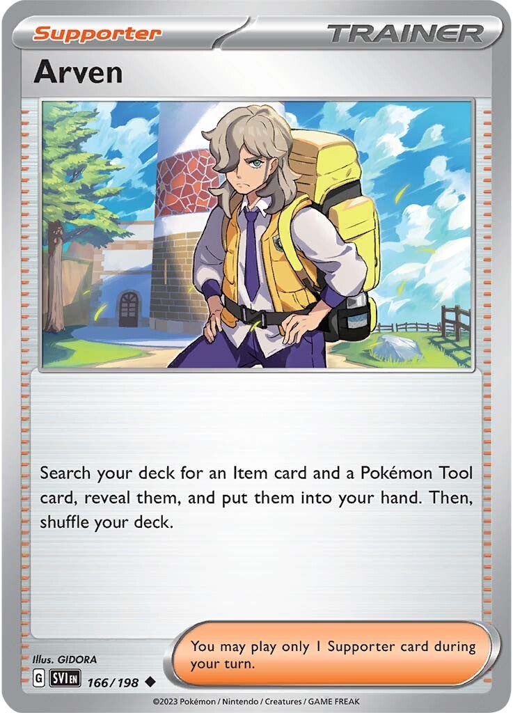 Arven (166/198) [Scarlet & Violet: Base Set] | Jomio and Rueliete's Cards and Comics