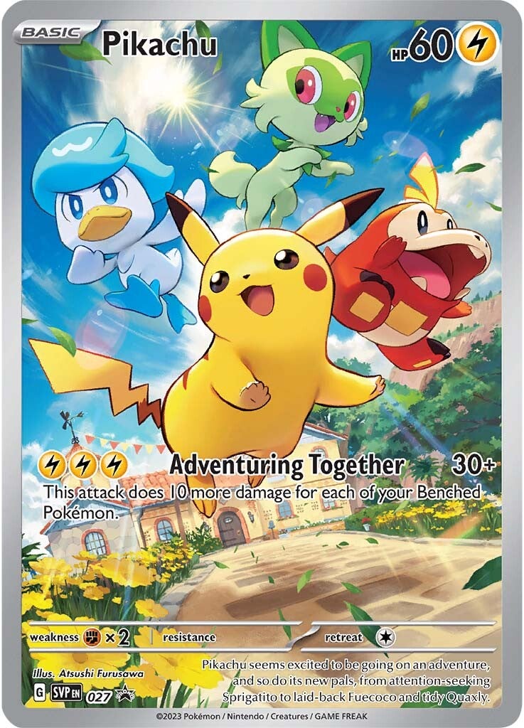 Pikachu (027) [Scarlet & Violet: Black Star Promos] | Jomio and Rueliete's Cards and Comics