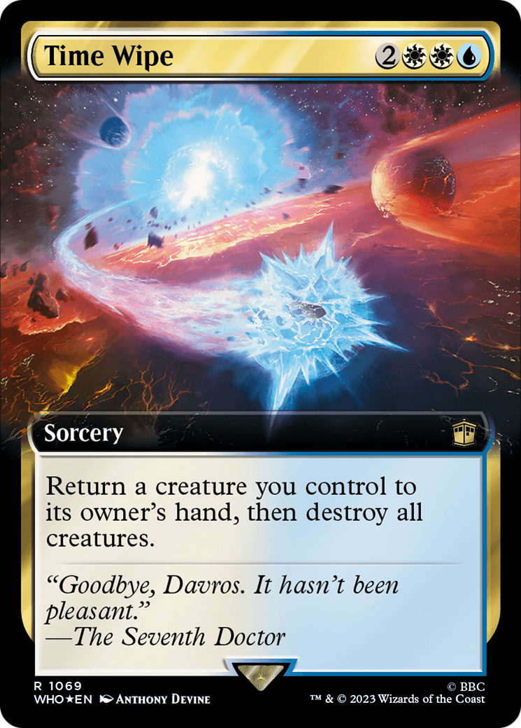 Time Wipe (Extended Art) (Surge Foil) [Doctor Who] | Jomio and Rueliete's Cards and Comics