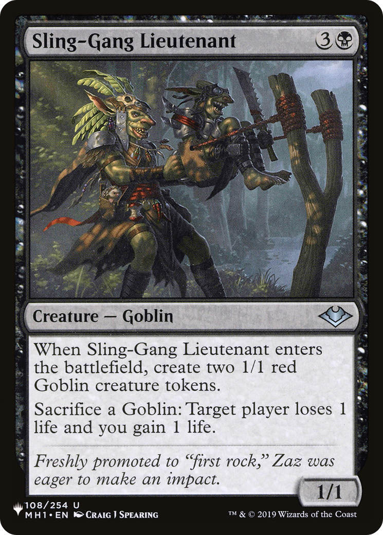 Sling-Gang Lieutenant [The List] | Jomio and Rueliete's Cards and Comics